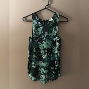 Wilfred Floral Tank Top - Green and Black